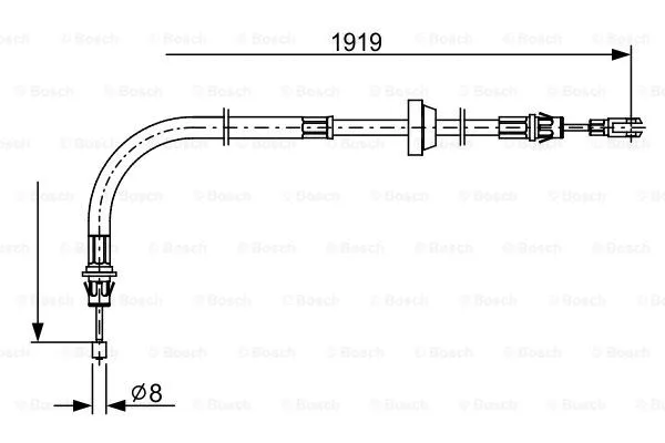 1 987 482 710 BOSCH Тросик, cтояночный тормоз (фото 1)