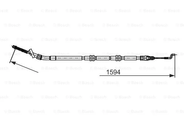 1 987 482 729 BOSCH Тросик, cтояночный тормоз (фото 2)