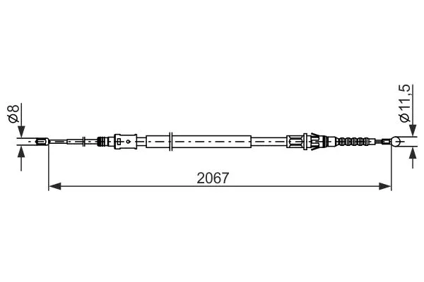 1 987 482 869 BOSCH Тросик, cтояночный тормоз (фото 1)