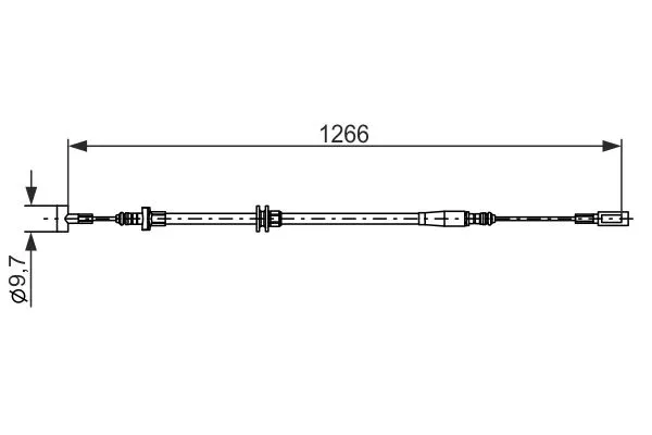 1 987 482 894 BOSCH Тросик, cтояночный тормоз (фото 1)