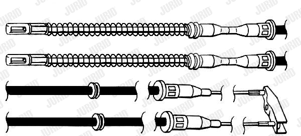432103J JURID Тросик, cтояночный тормоз (фото 1)