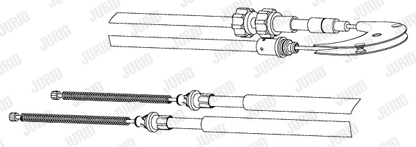 432662J JURID Тросик, cтояночный тормоз (фото 1)