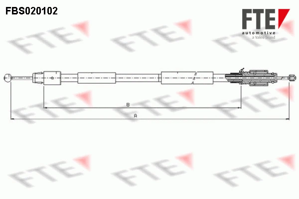 FBS020102 FTE Тросик, cтояночный тормоз (фото 1)