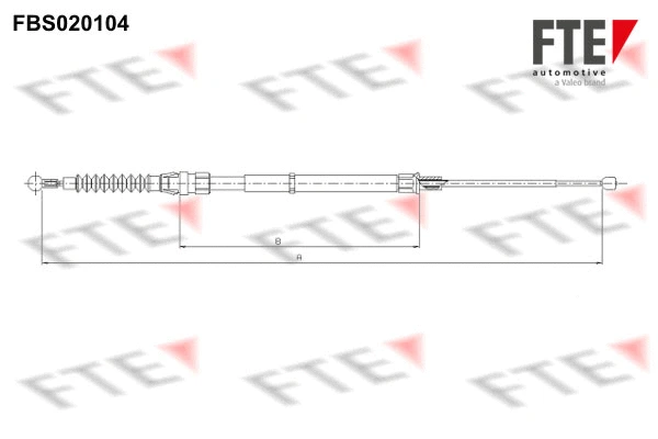 FBS020104 FTE Тросик, cтояночный тормоз (фото 1)