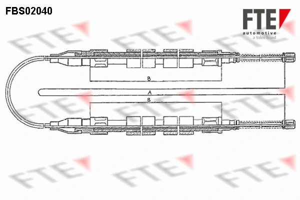 FBS02040 FTE Тросик, cтояночный тормоз (фото 1)