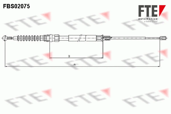 FBS02075 FTE Тросик, cтояночный тормоз (фото 1)