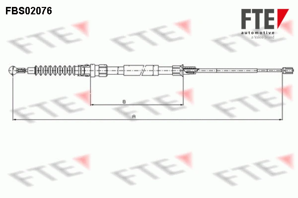 FBS02076 FTE Тросик, cтояночный тормоз (фото 1)
