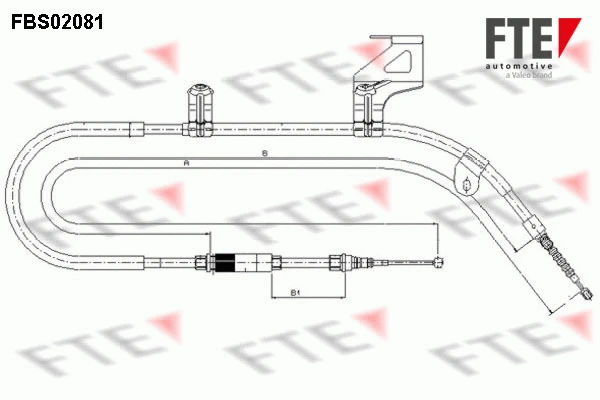 FBS02081 FTE Тросик, cтояночный тормоз (фото 1)