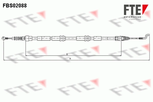 FBS02088 FTE Тросик, cтояночный тормоз (фото 1)