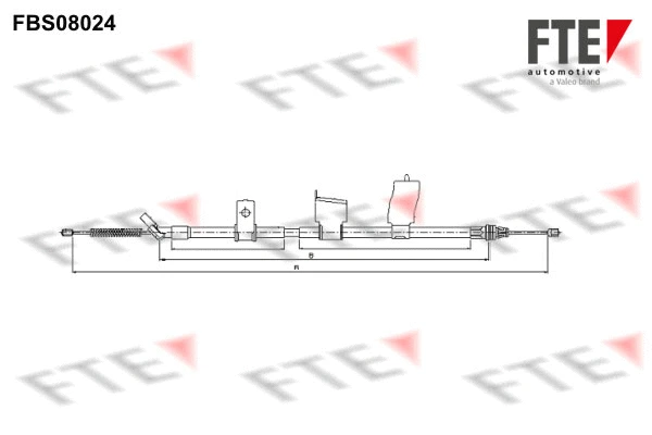 FBS08024 FTE Тросик, cтояночный тормоз (фото 1)