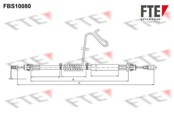 FBS10080 FTE Тросик, cтояночный тормоз (фото 1)
