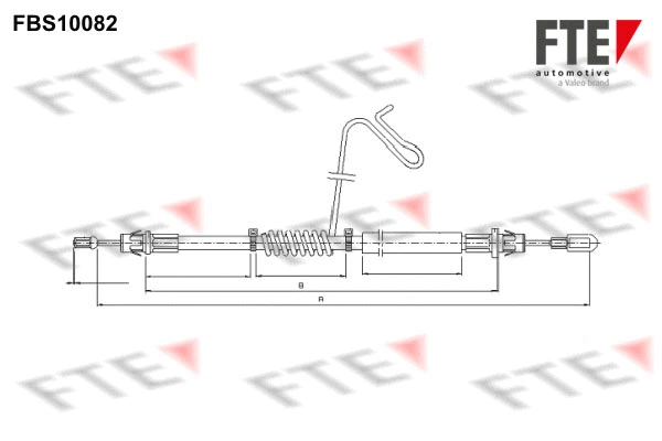 FBS10082 FTE Тросик, cтояночный тормоз (фото 1)
