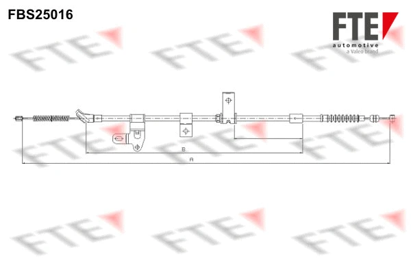 FBS25016 FTE Тросик, cтояночный тормоз (фото 1)