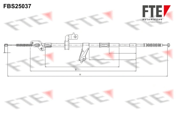 FBS25037 FTE Тросик, cтояночный тормоз (фото 1)
