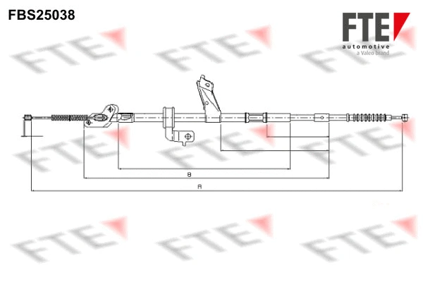 FBS25038 FTE Тросик, cтояночный тормоз (фото 1)