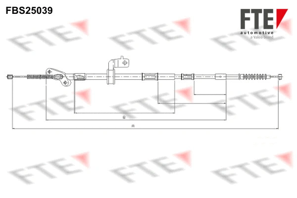 FBS25039 FTE Тросик, cтояночный тормоз (фото 1)