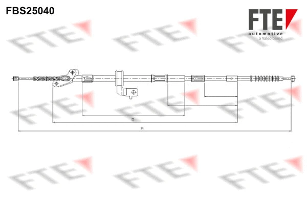 FBS25040 FTE Тросик, cтояночный тормоз (фото 1)