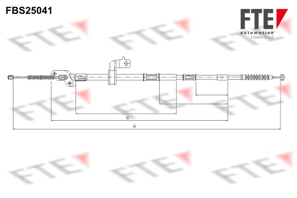 FBS25041 FTE Тросик, cтояночный тормоз (фото 1)