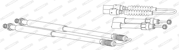 FHB432657 FERODO Тросик, cтояночный тормоз (фото 1)