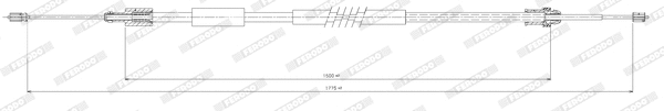 FHB432865 FERODO Тросик, cтояночный тормоз (фото 1)