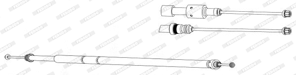 FHB432873 FERODO Тросик, cтояночный тормоз (фото 1)