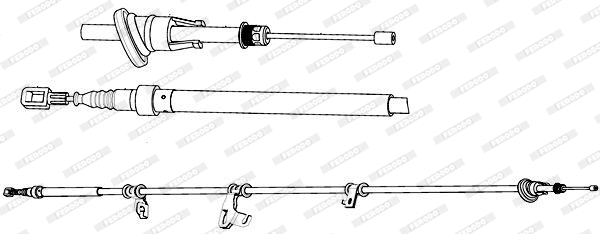 FHB434549 FERODO Тросик, cтояночный тормоз (фото 1)