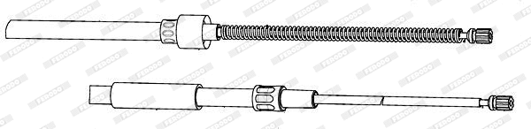 FHB434552 FERODO Тросик, cтояночный тормоз (фото 1)