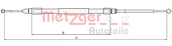 10.4159 METZGER Тросик, cтояночный тормоз (фото 1)