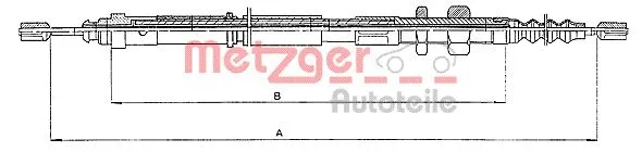 10.4652 METZGER Тросик, cтояночный тормоз (фото 1)