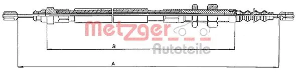 10.4682 METZGER Тросик, cтояночный тормоз (фото 1)