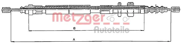 10.4683 METZGER Тросик, cтояночный тормоз (фото 1)