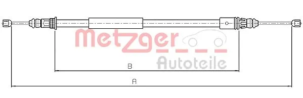 10.4713 METZGER Тросик, cтояночный тормоз (фото 1)