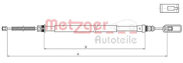 10.4719 METZGER Тросик, cтояночный тормоз (фото 1)