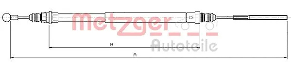 10.4722 METZGER Тросик, cтояночный тормоз (фото 1)