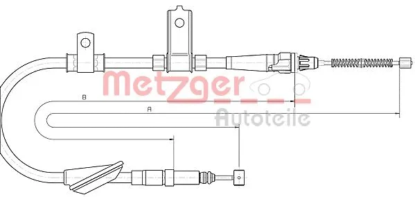10.5156 METZGER Тросик, cтояночный тормоз (фото 1)