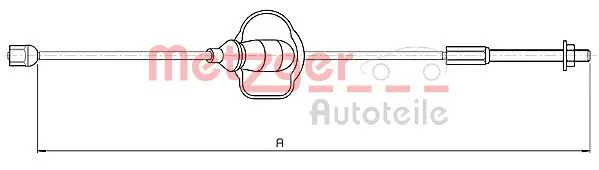 10.5360 METZGER Тросик, cтояночный тормоз (фото 1)