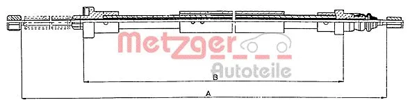 10.6011 METZGER Тросик, cтояночный тормоз (фото 1)