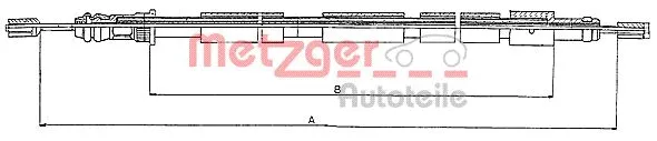 10.6021 METZGER Тросик, cтояночный тормоз (фото 1)