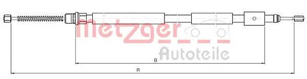 10.6031 METZGER Тросик, cтояночный тормоз (фото 1)