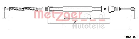 10.6202 METZGER Тросик, cтояночный тормоз (фото 1)