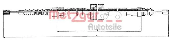 10.679 METZGER Тросик, cтояночный тормоз (фото 1)