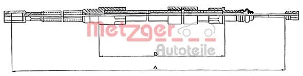 10.7211 METZGER Тросик, cтояночный тормоз (фото 1)
