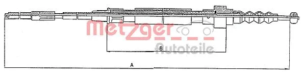 10.7403 METZGER Тросик, cтояночный тормоз (фото 1)