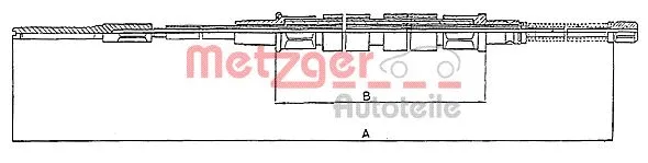 10.743 METZGER Тросик, cтояночный тормоз (фото 1)