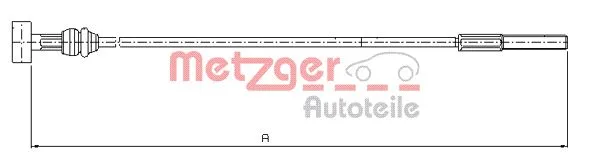 10.8226 METZGER Тросик, cтояночный тормоз (фото 1)