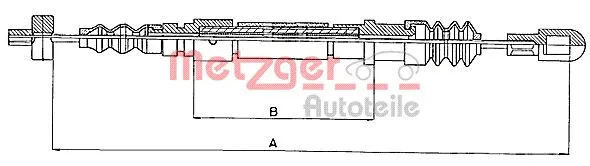 10.824 METZGER Тросик, cтояночный тормоз (фото 1)