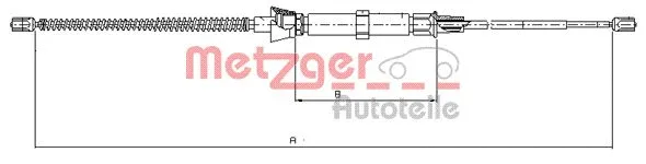 10.9034 METZGER Тросик, cтояночный тормоз (фото 1)