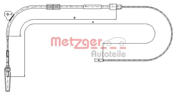 10.9328 METZGER Тросик, cтояночный тормоз (фото 1)