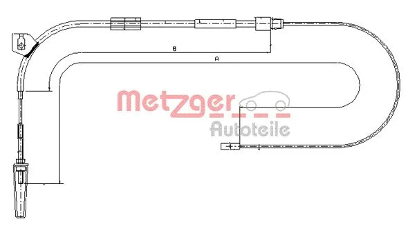 10.9330 METZGER Тросик, cтояночный тормоз (фото 1)