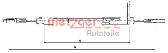 10.9442 METZGER Тросик, cтояночный тормоз (фото 1)